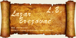 Lazar Brezovac vizit kartica